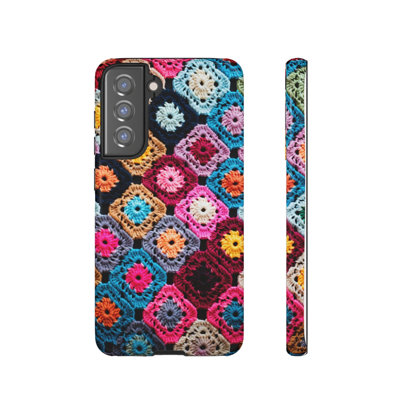 Vintage Floral Crochet Blanket Knit Look Phone Case