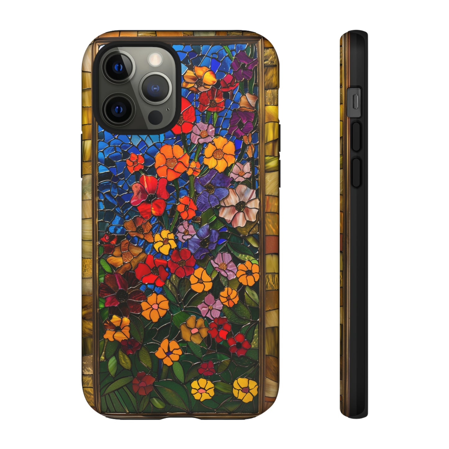 Gustav Klimt Style Flower Garden Painting Phone Case for iPhone 15, 14, Pro Max, 13, 12 & Samsung Galaxy S23, S22, S21, Google Pixel