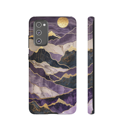 Abstract Purple Gold Mountain Phone Case