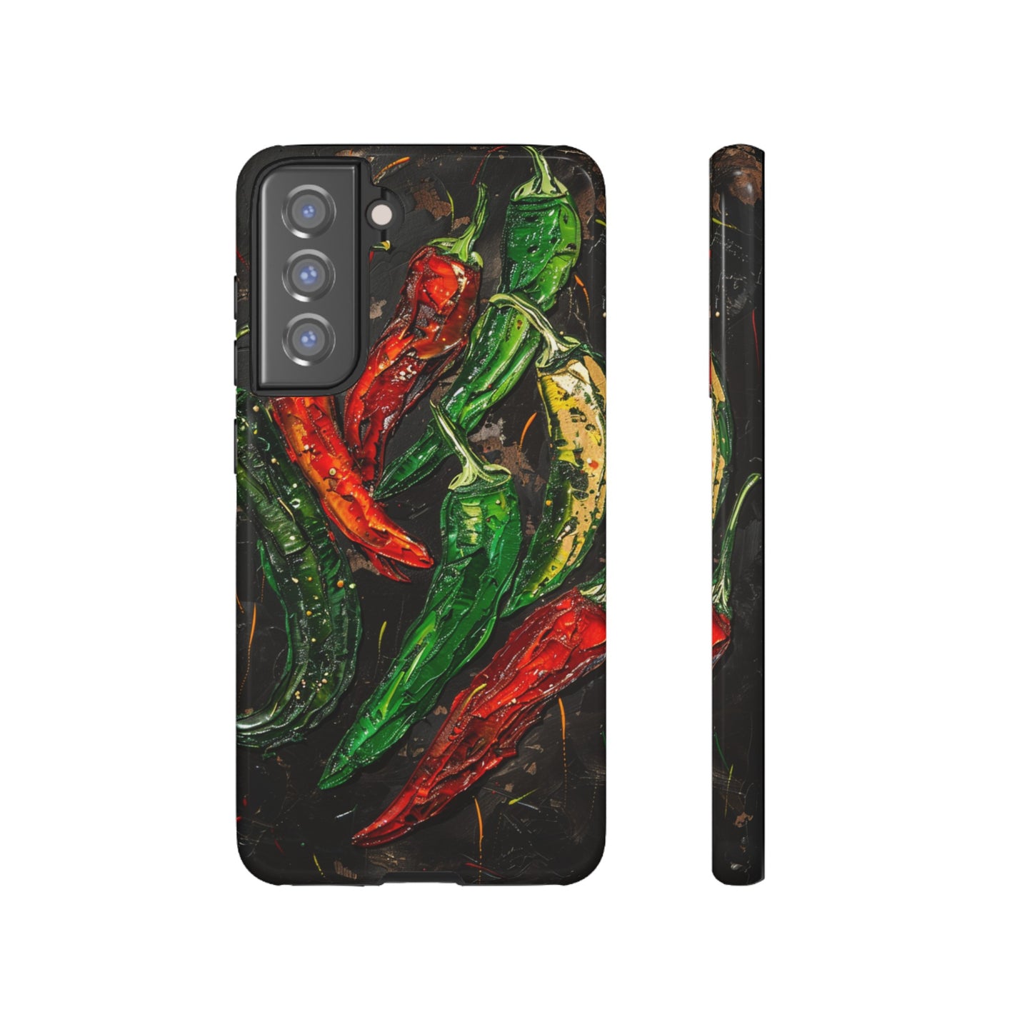 Green and Red Chili Peppers Phone Case