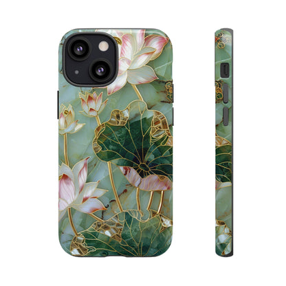 Elegant Floral Phone Case - Tough Cases with Lotus Design