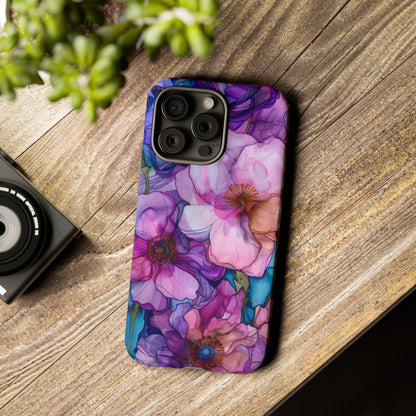 Purple Flower Stained Glass Phone Case