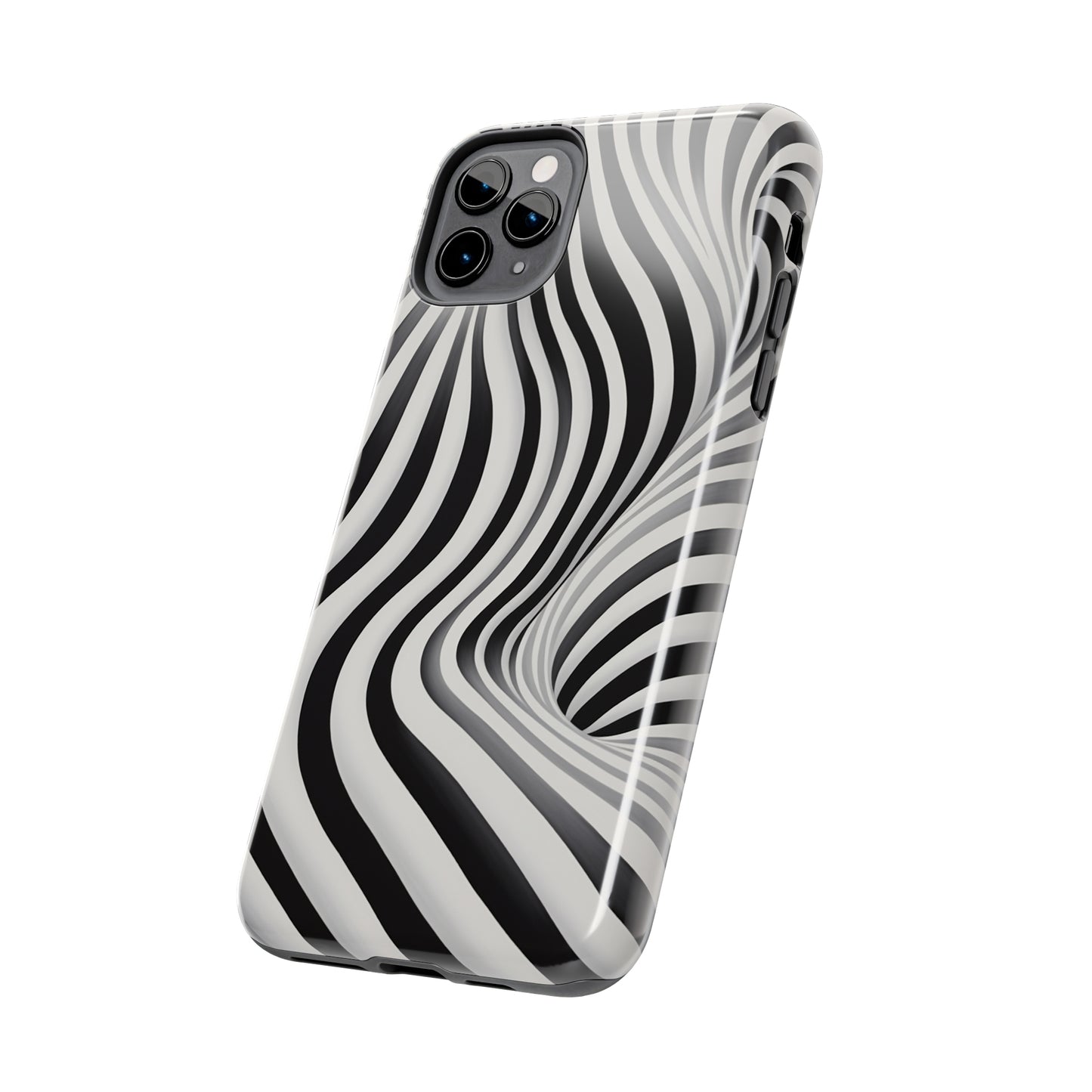 Twist Your Perception: Optical Illusion Tough Case for Apple iPhone Models – Where Art Meets Function