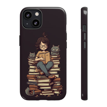 Cats and Books Phone Case