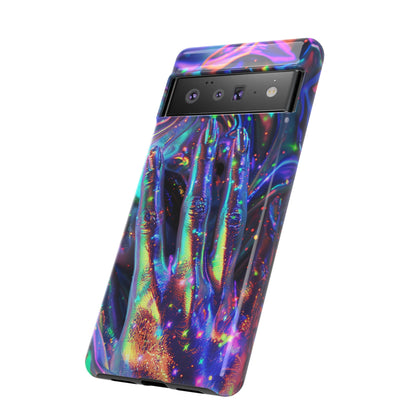 Marbled opalescent Holographic Print Phone Case