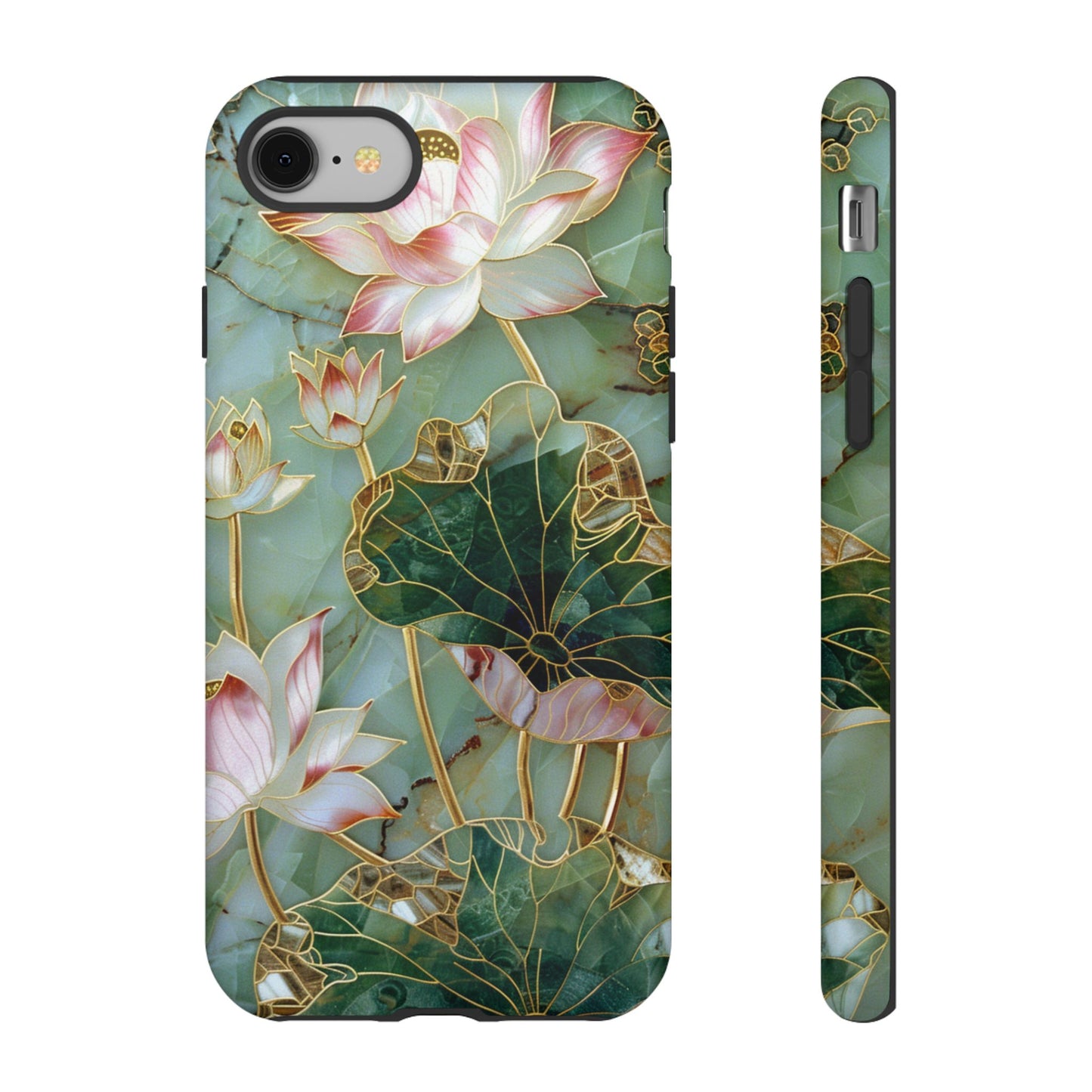 Elegant Floral Phone Case - Tough Cases with Lotus Design