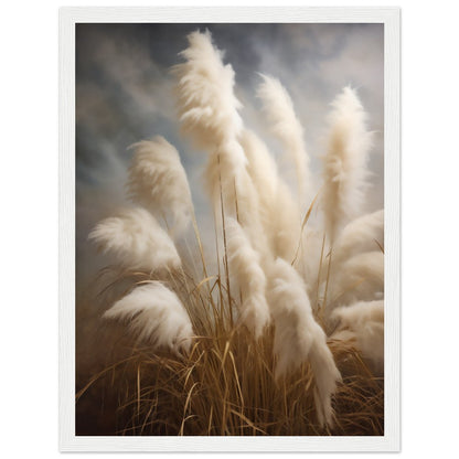 The Grass is Blowing in the Wind Wooden Framed Poster - Captivating Wall Art