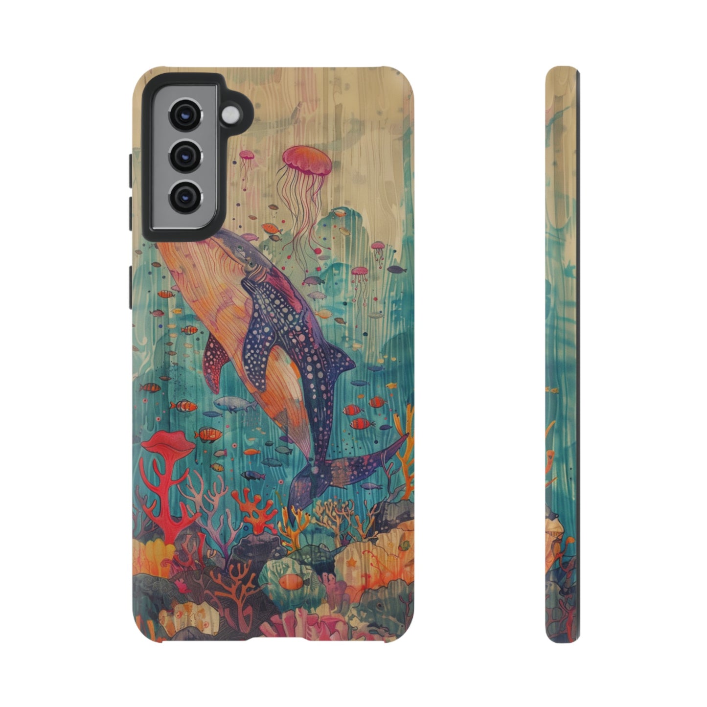 Whale Shark, Turtle, Manta Ray Phone Case