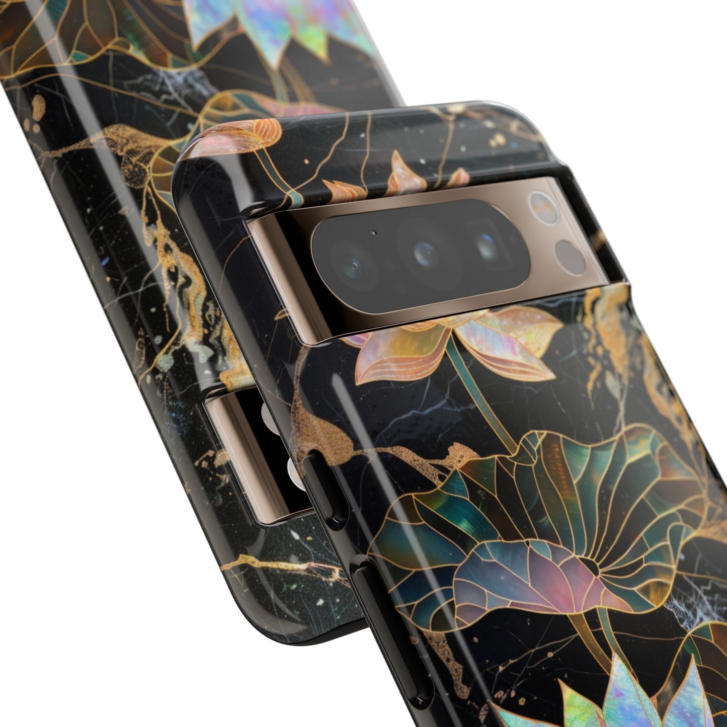 Zen Stained Glass Lotus Floral Design Phone Case