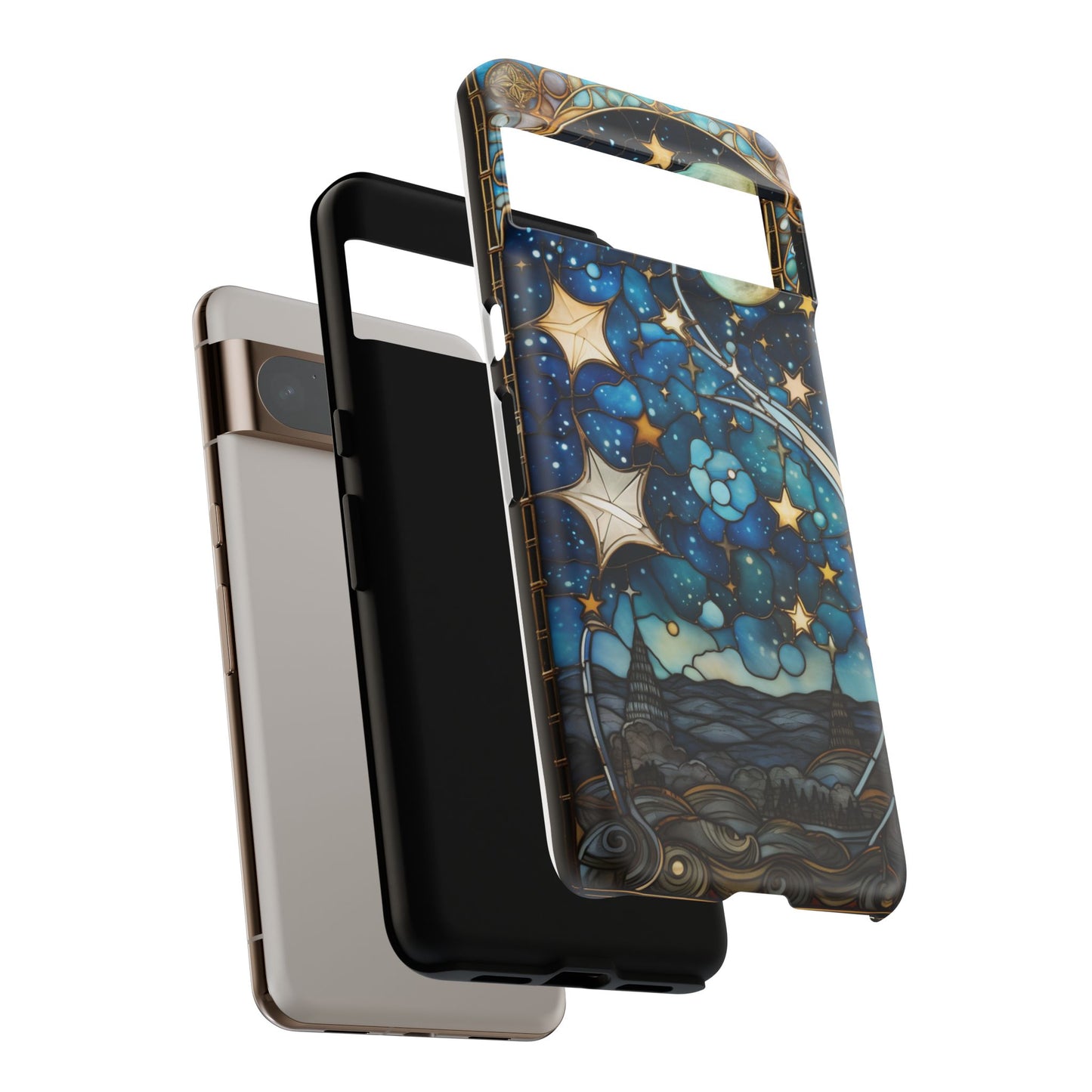 Boho Starry Night Stained Glass Artistry Phone Cover