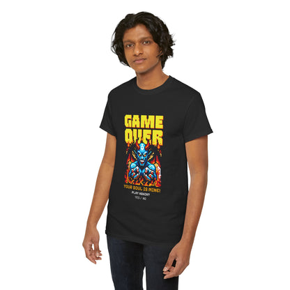 dark humor arcade style graphic tee