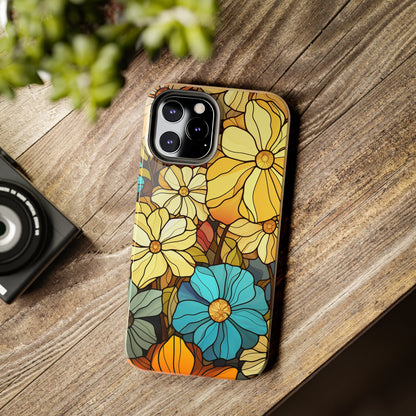 Kaleidoscopic Elegance: Stained Glass Vintage Floral iPhone Case – Timeless Beauty Illuminated