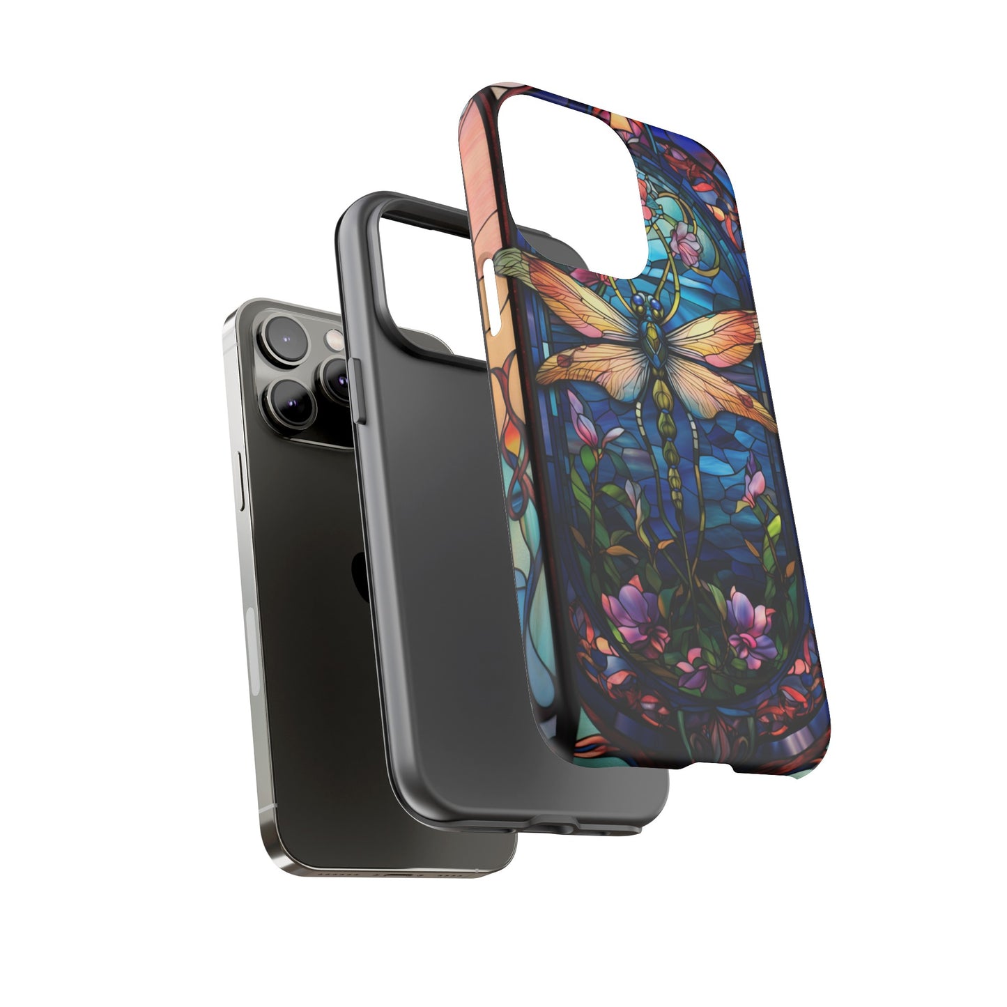 Art Nouveau Stained Glass Dragonfly Phone Case