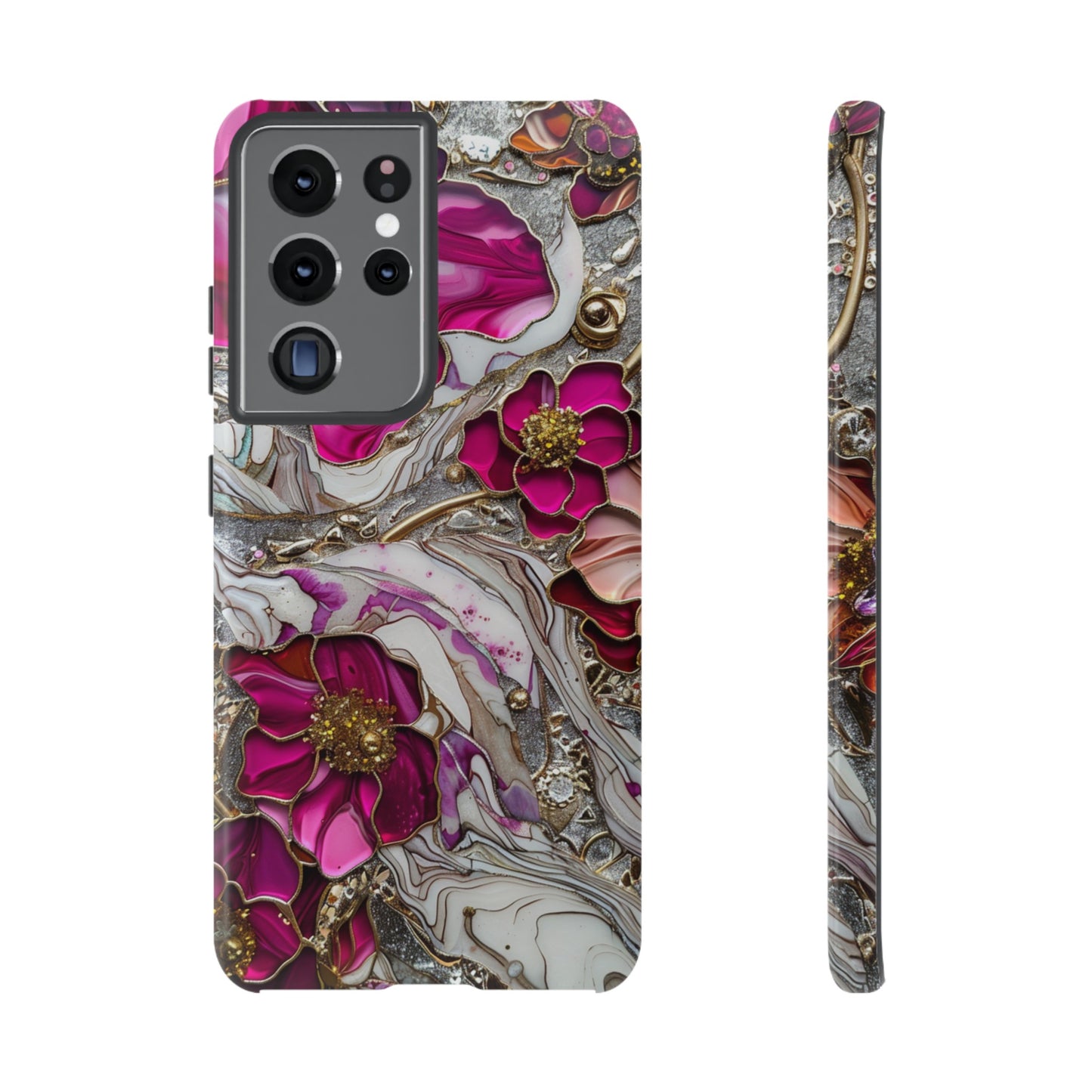 Stained Glass Magenta Floral Paisley Explosion Phone Case