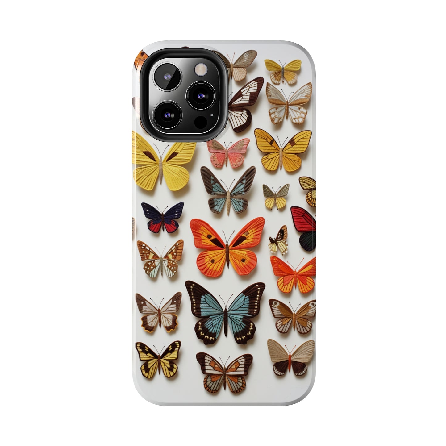 Elegant Embroidery: Delicate Butterfly iPhone Case – Crafted with Precision