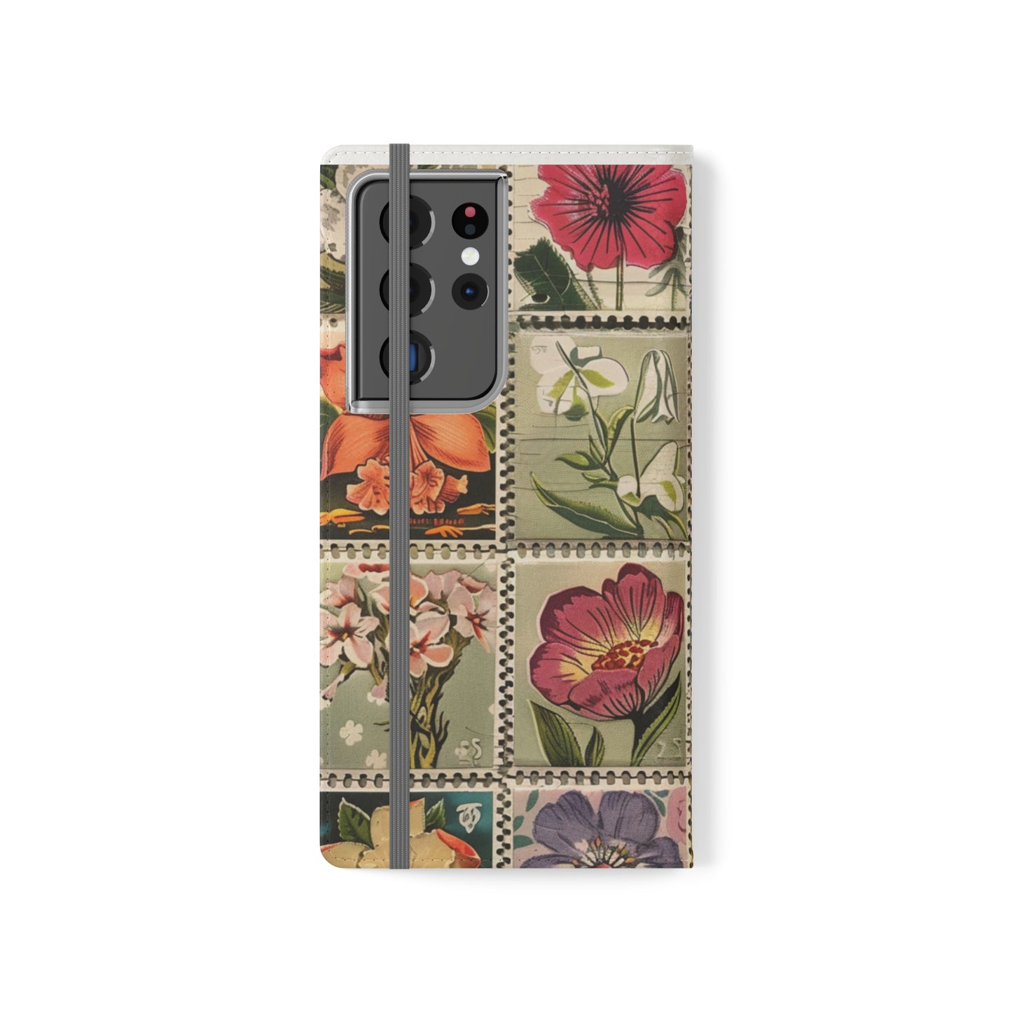 Vintage Floral Stamp Collection Flip Case