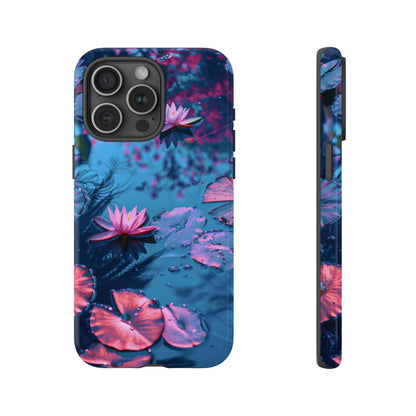 Magenta and Blue Color Zen Lily Pad Phone Case