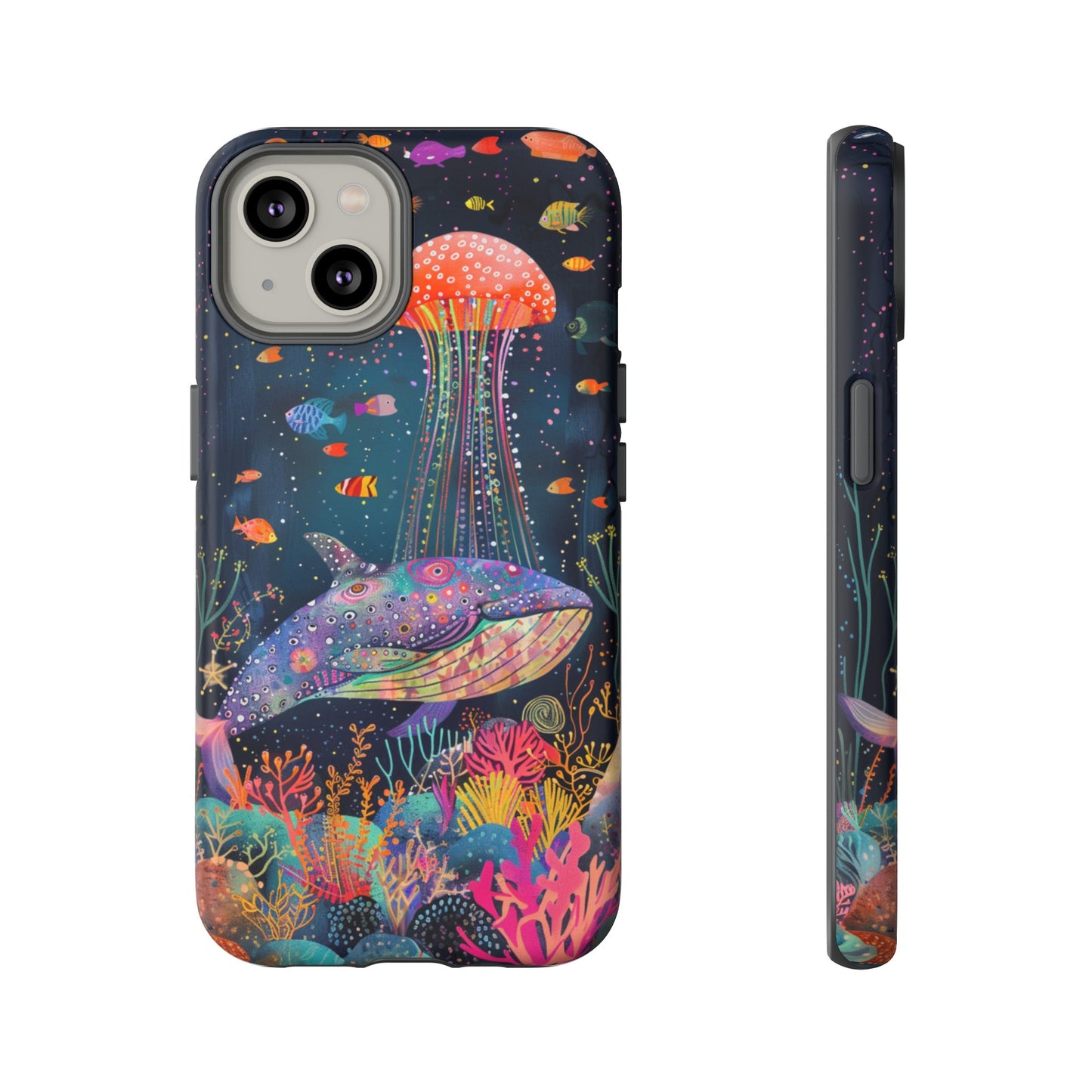 Whale Shark, Turtle, Jellyfish Phone Case