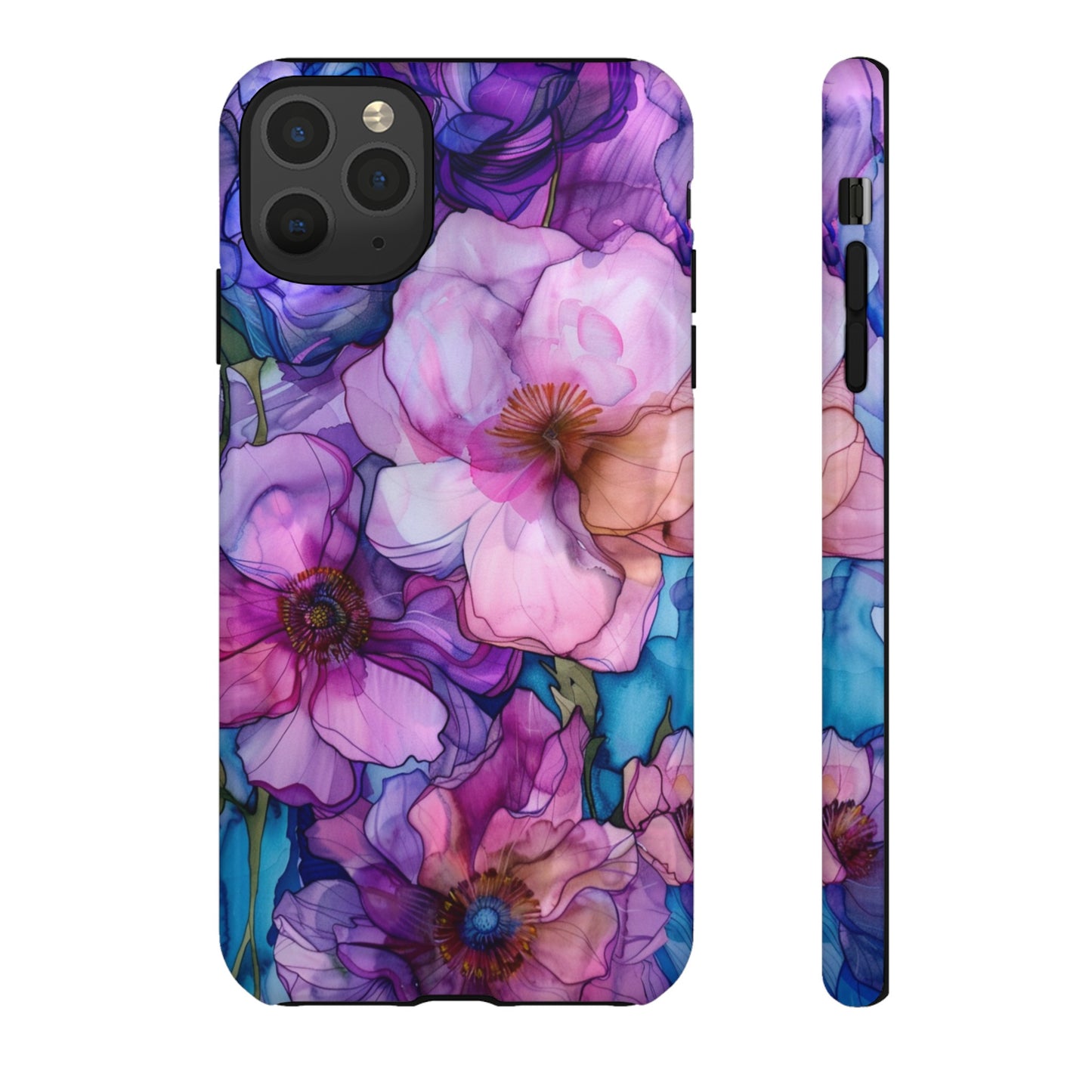 Purple Flower Stained Glass Phone Case