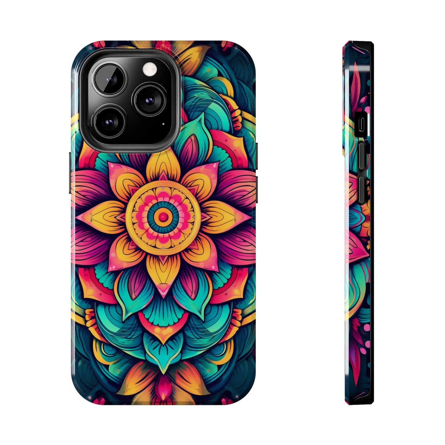 Cosmic Harmony: Rainbow Mandala | Spiritual Symmetry iPhone Case