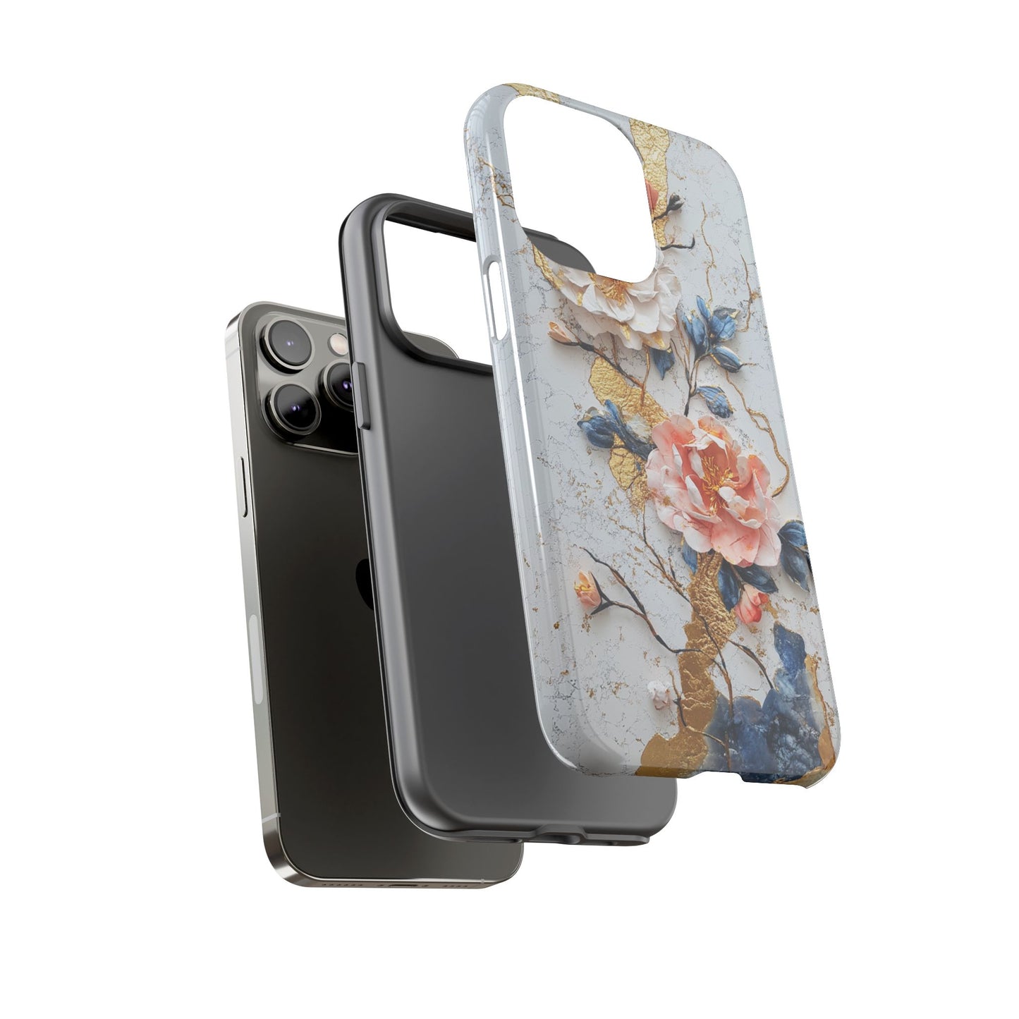 Origami floral phone case for iPhone 15