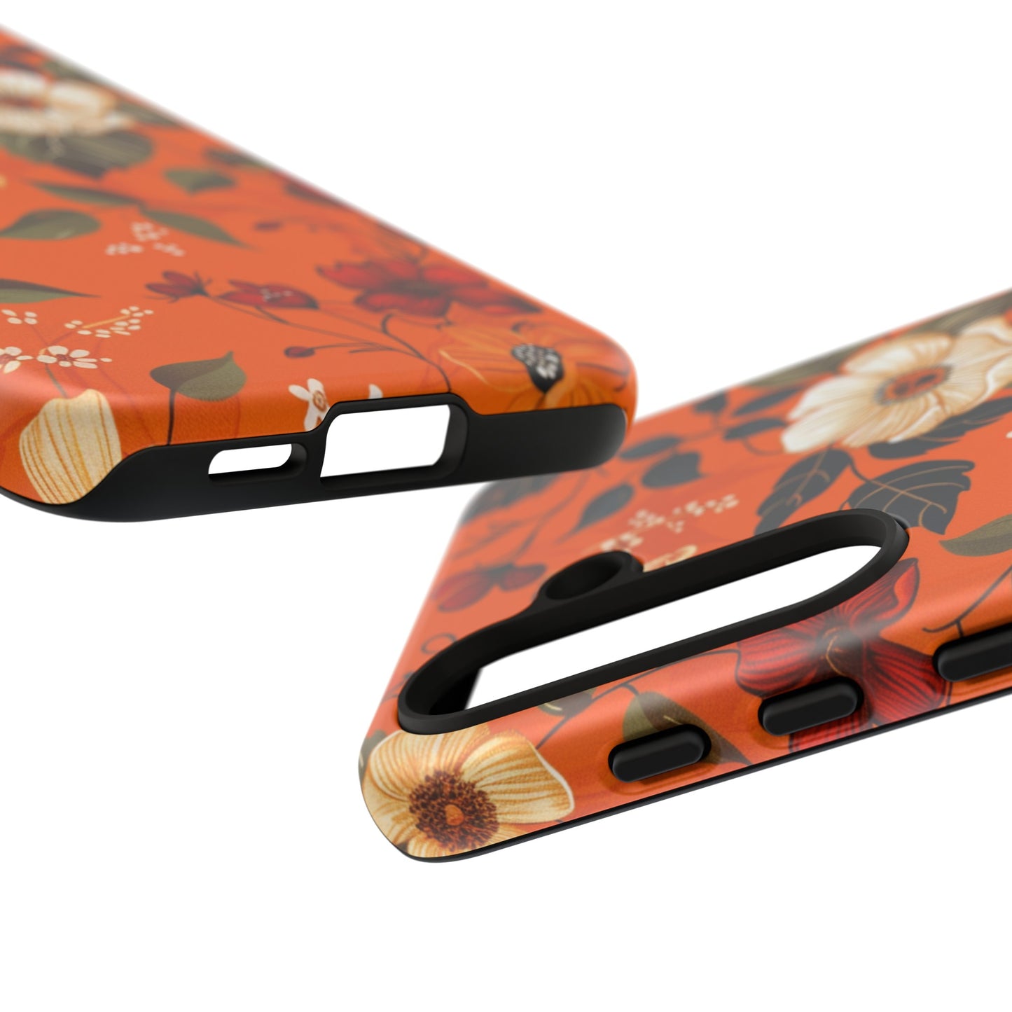 Orange Floral Phone Tough Case