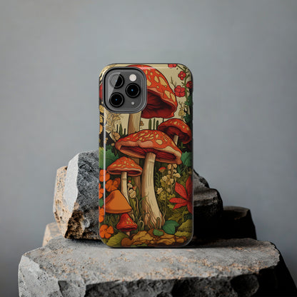 Psychedelic Retro Mushrooms: Dive Deep into Nostalgic Vibes | iPhone Case