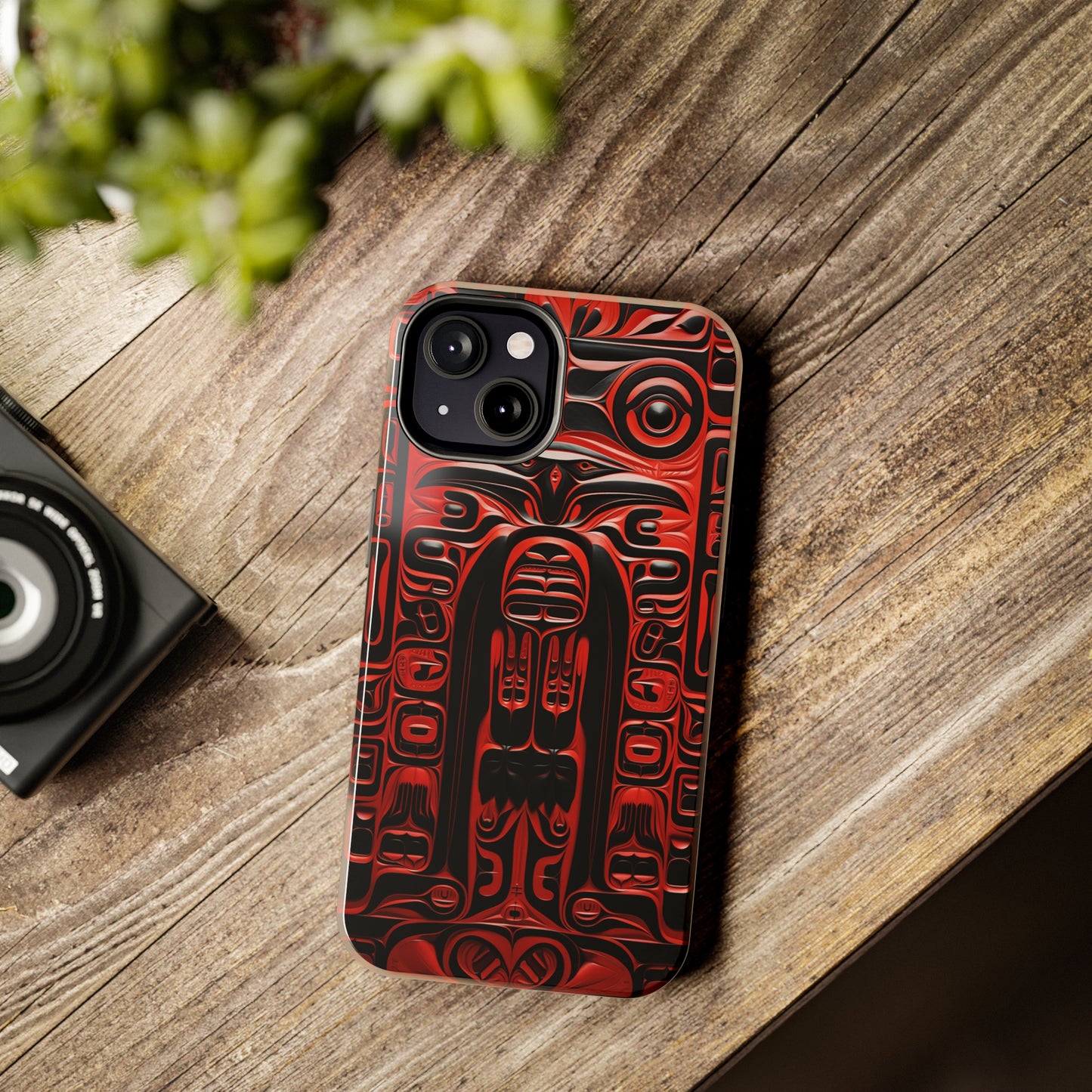 Raven Totems: Northwest Native American Carving | Heritage iPhone Case