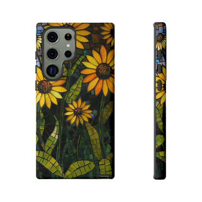 Yellow and Gold Daisy Mosaic Stained Glass Phone Case