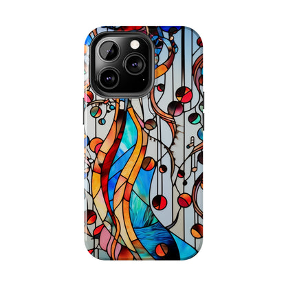 Golden Era Elegance: Art Deco Stained Glass iPhone Case | Vintage Glamour in Modern Protection