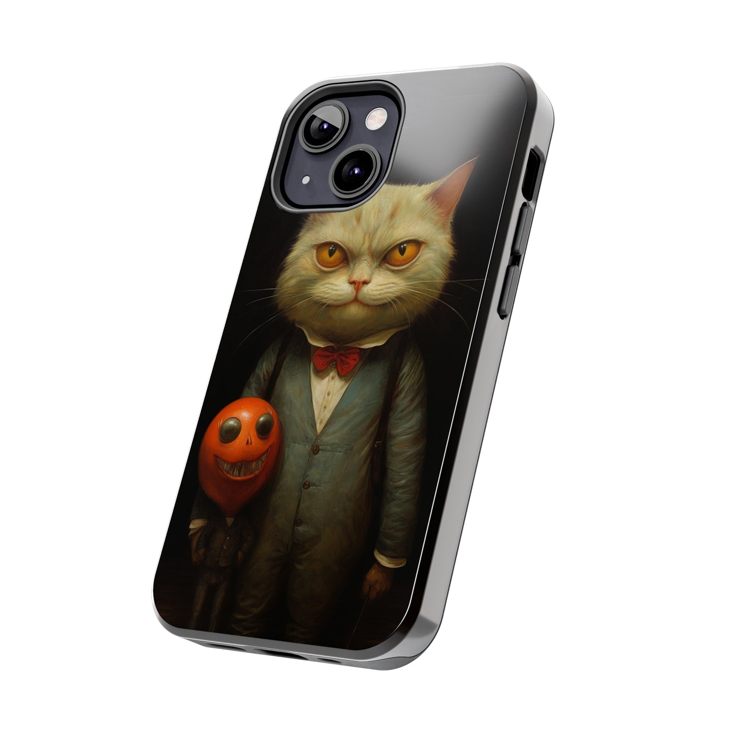 Creepy Spooky Halloween Cat iPhone Case | Dark Academia, Goth