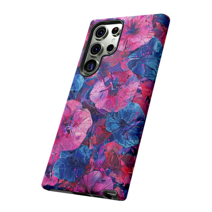 Magenta and Blue Color Floral Explosion Phone Case