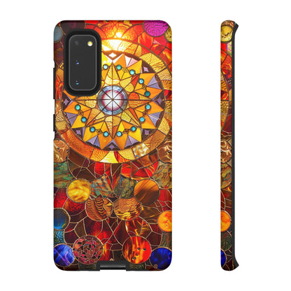 Cosmic Stained Glass Mandala Phone Case