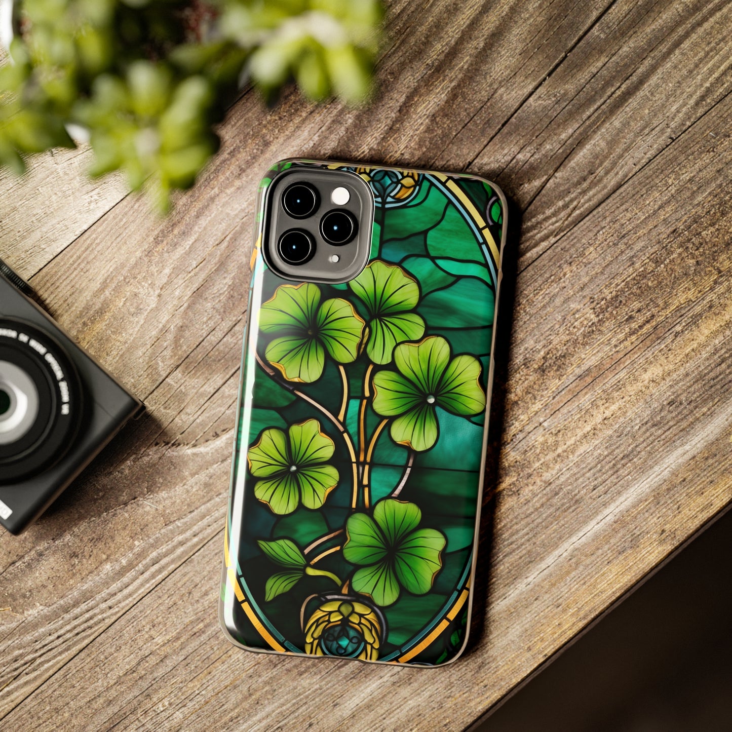 Lucky Charm: Four-Leaf Clover Phone Case | Symbol of Fortune for iPhone Models 11 through 14 Pro Max