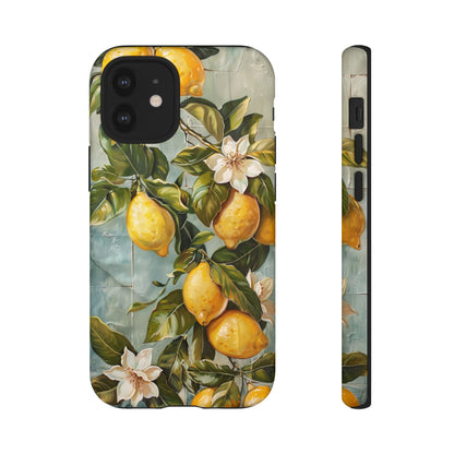 Mediterranean Lemon Tile Oil Painting iPhone 13 Case