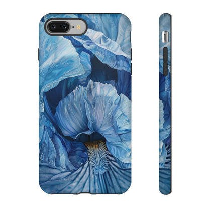 Floral Blue Iris Oil Painting Flower Phone Case