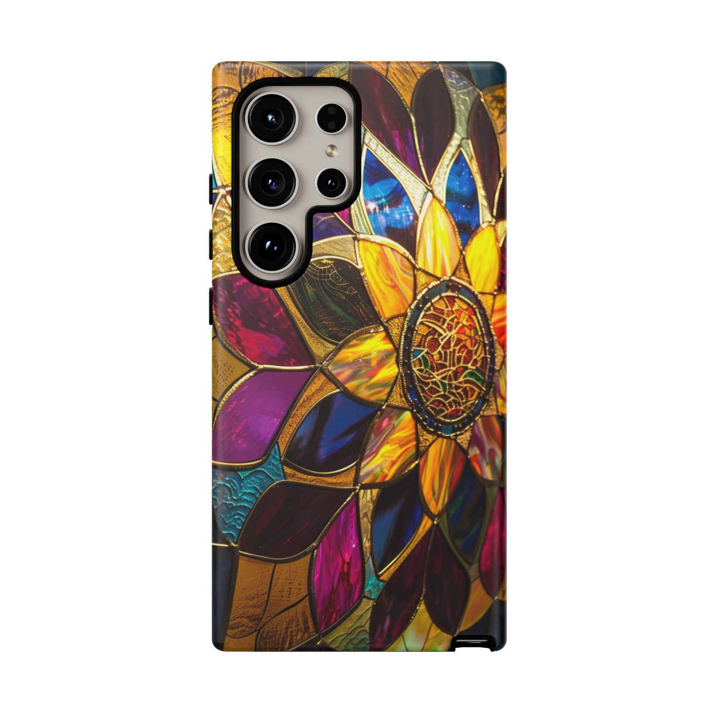 Cosmic Stained Glass Mandala Phone Case