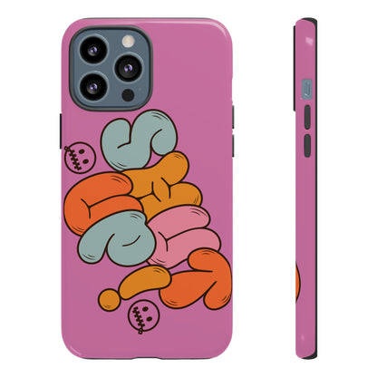 Shut Up Phone Case | Warm Retro Psychedelic Colors | For iPhone, Pixel, Samsung