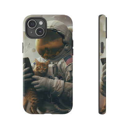 The Astronaut and the Cat Phone Case