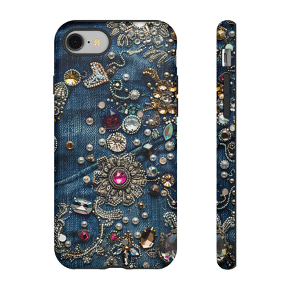 Blue Jean Queen Rhinestone Bling Phone Case