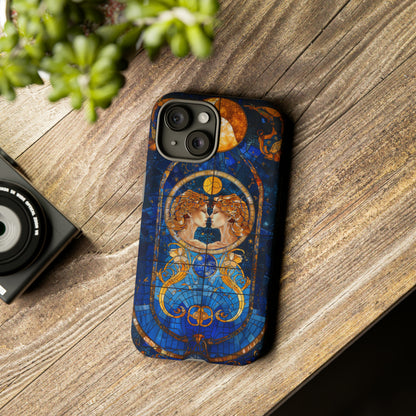 Gemini Astrology Stained Glass Phone Case