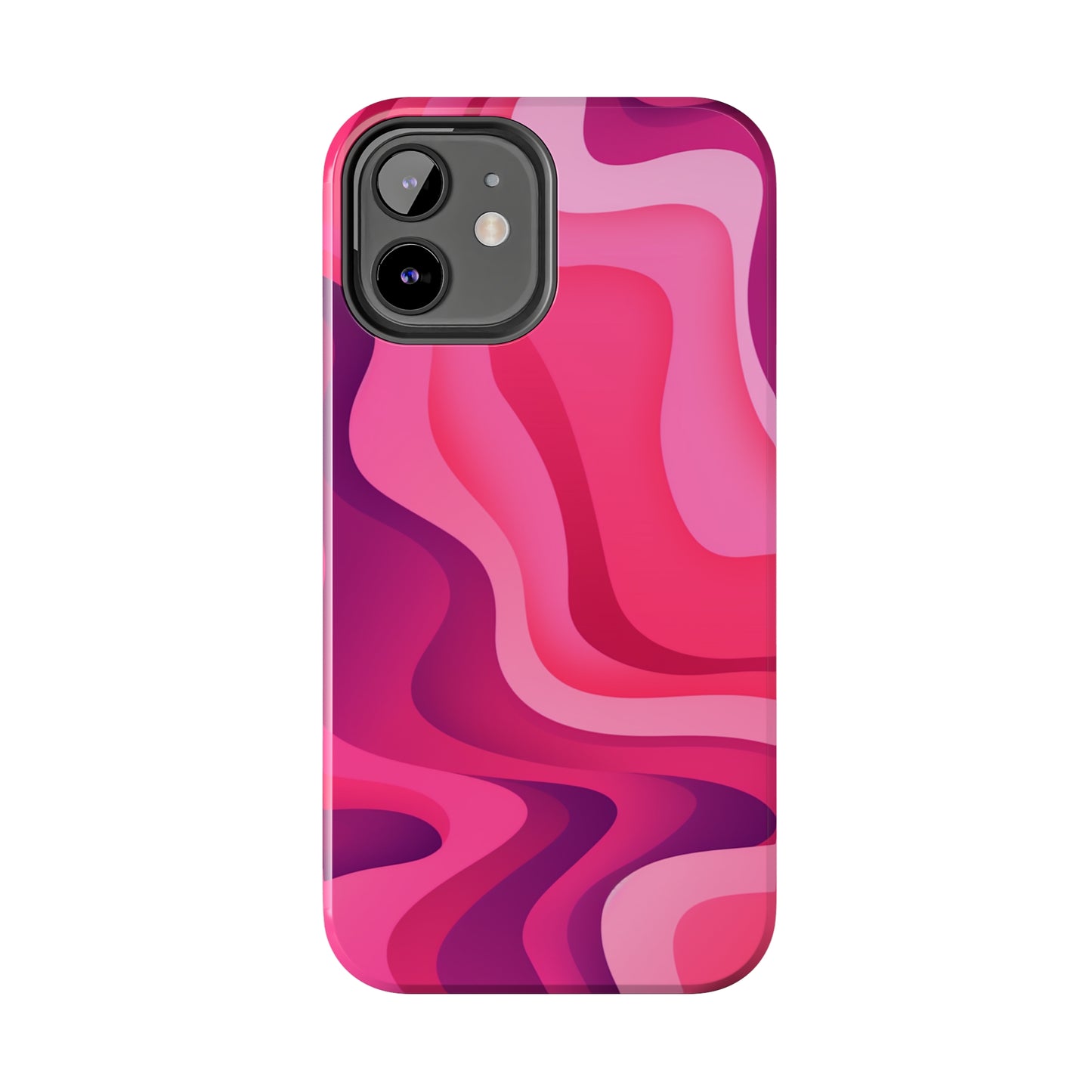 The Pink Wave iPhone Case Splash of Vibrance | Modern Art Meets Protection iPhone Tough Case