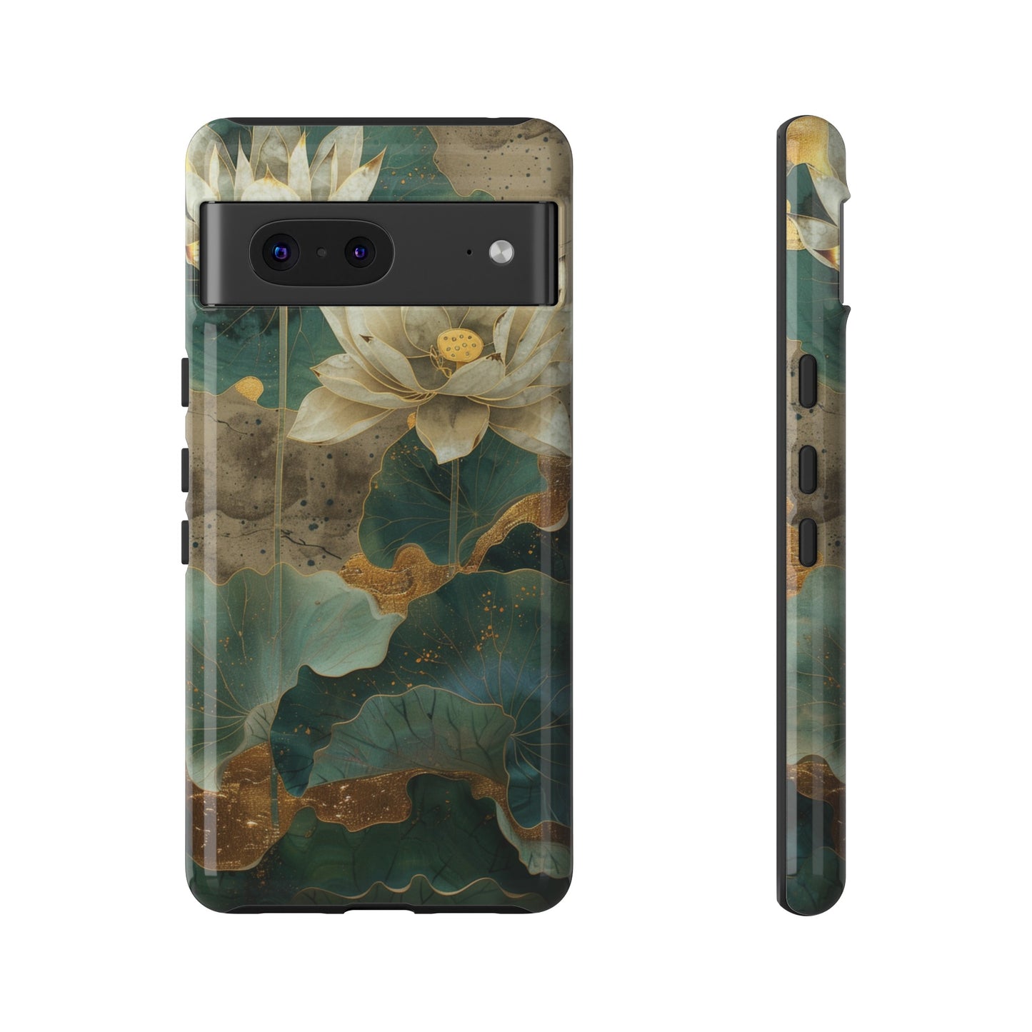 Zen Stained Glass Lotus Floral Design Phone Case