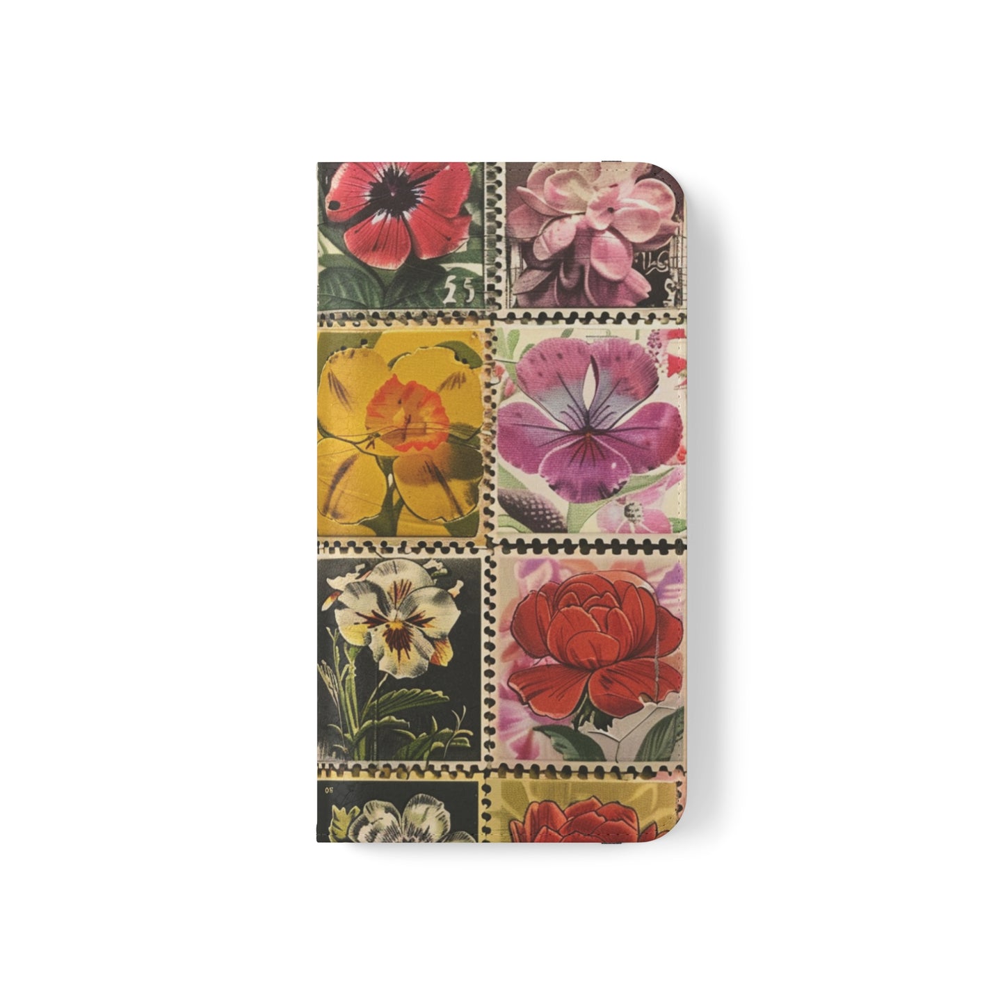 Vintage Floral Stamp Collection Flip Case