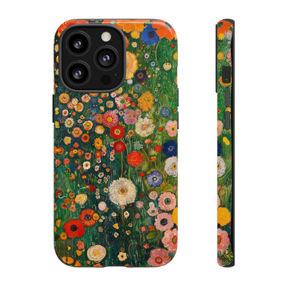 Gustav Klimt Style Flower Garden Painting Phone Case