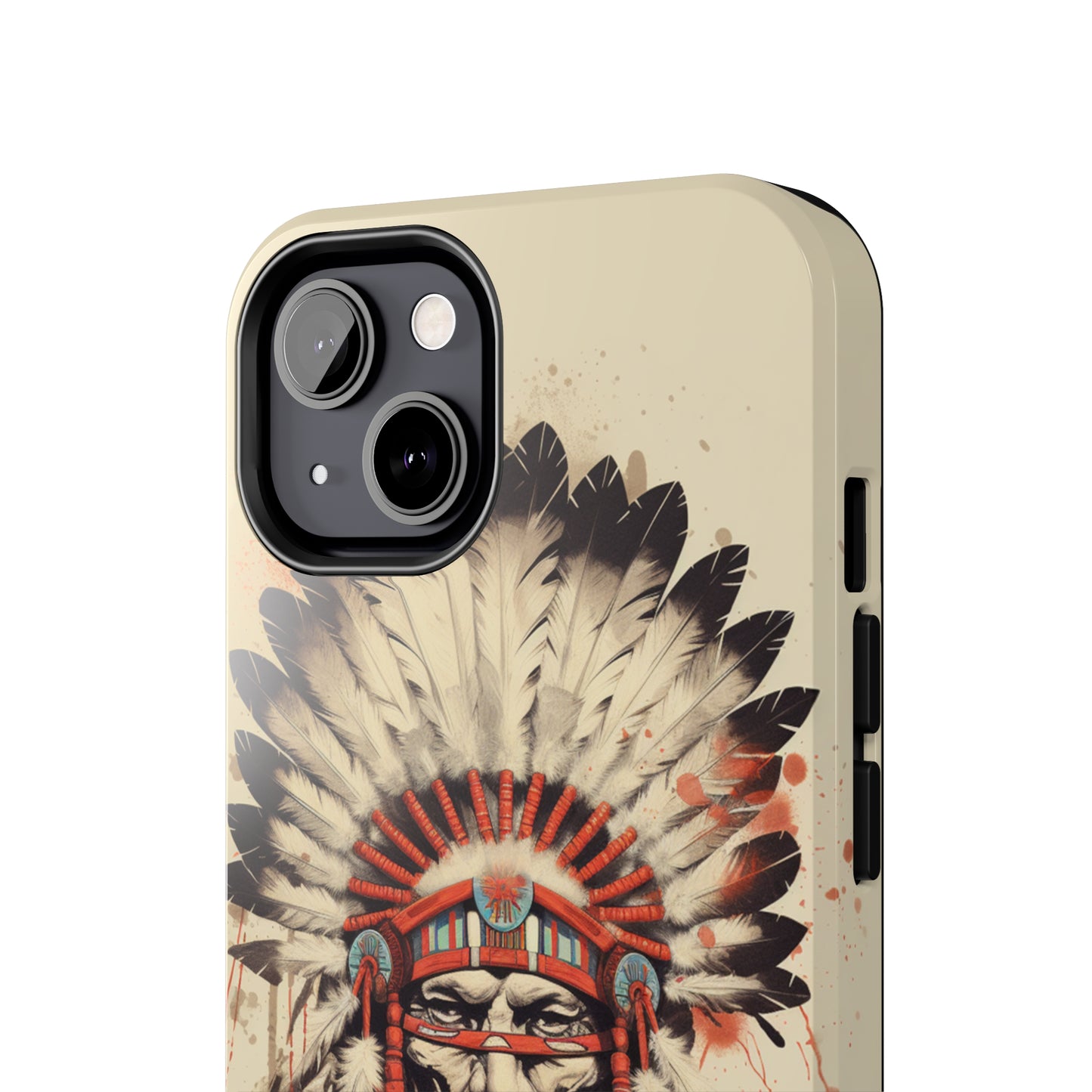 Proud Heritage: Native American Chief Headdress | Iconic Tribal iPhone Case for Models 11 through 14 Pro Max