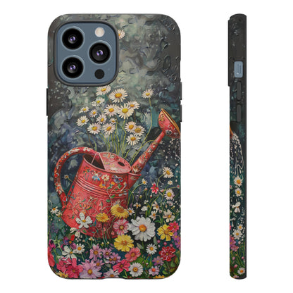 Flowers and Watering Can Floral Oil Painting Phone Case