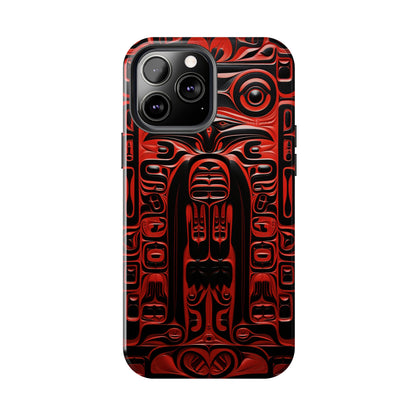 Raven Totems: Northwest Native American Carving | Heritage iPhone Case