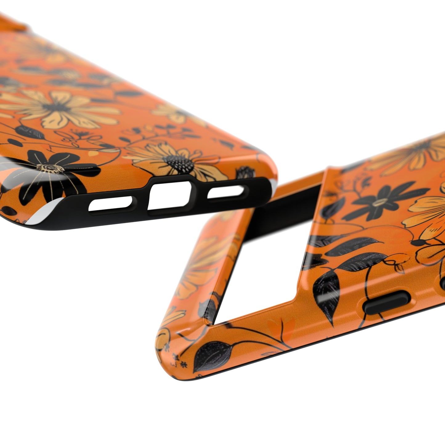 Orange Floral Phone Case Cute Summer Flower Aesthetic