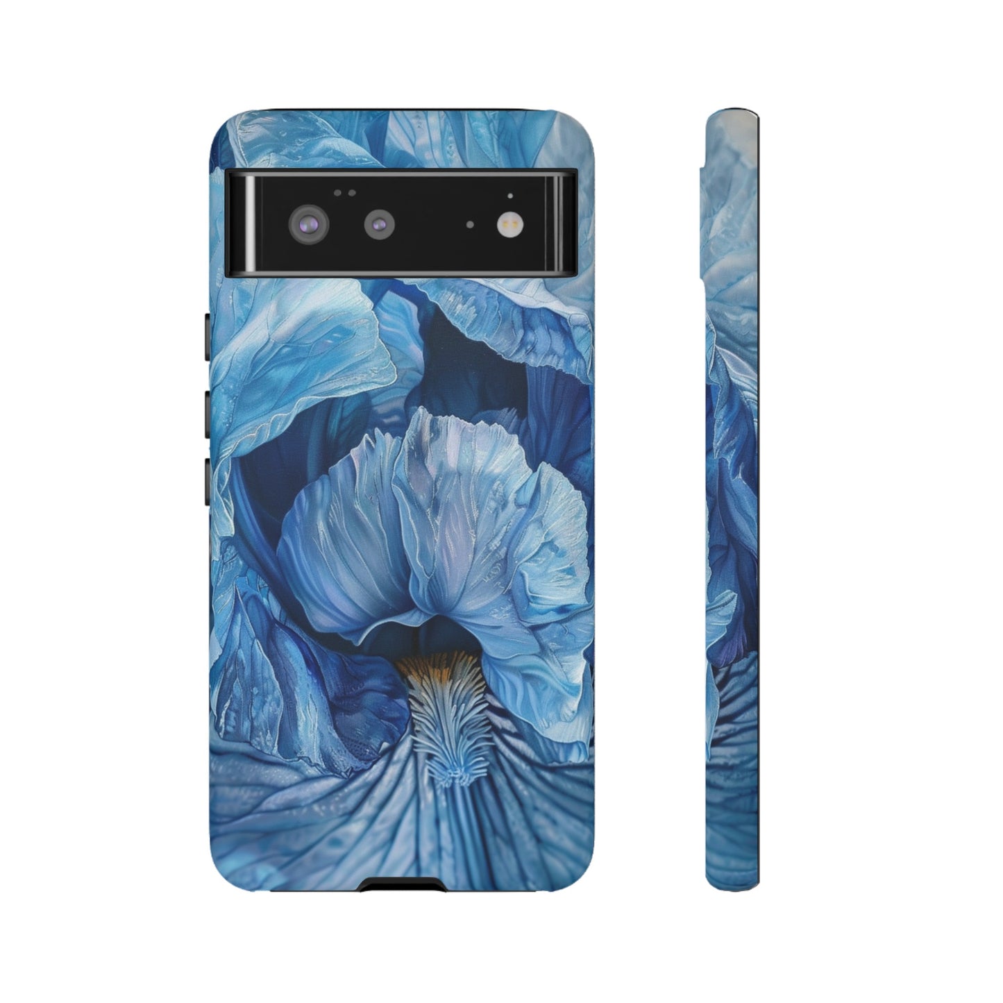 Floral Blue Iris Oil Painting Flower Phone Case